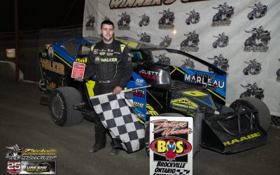 RAABE MASTERS LAPPED TRAFFIC FOR BROCKVILLE 358 MODIFIED SEASON OPENER