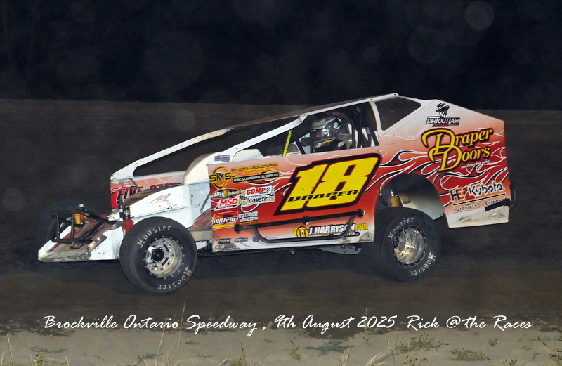 Draper Rules Mods, Power Doubles Up, Verne Jr. Hits 50 wins in Packed Saturday program at Brockville